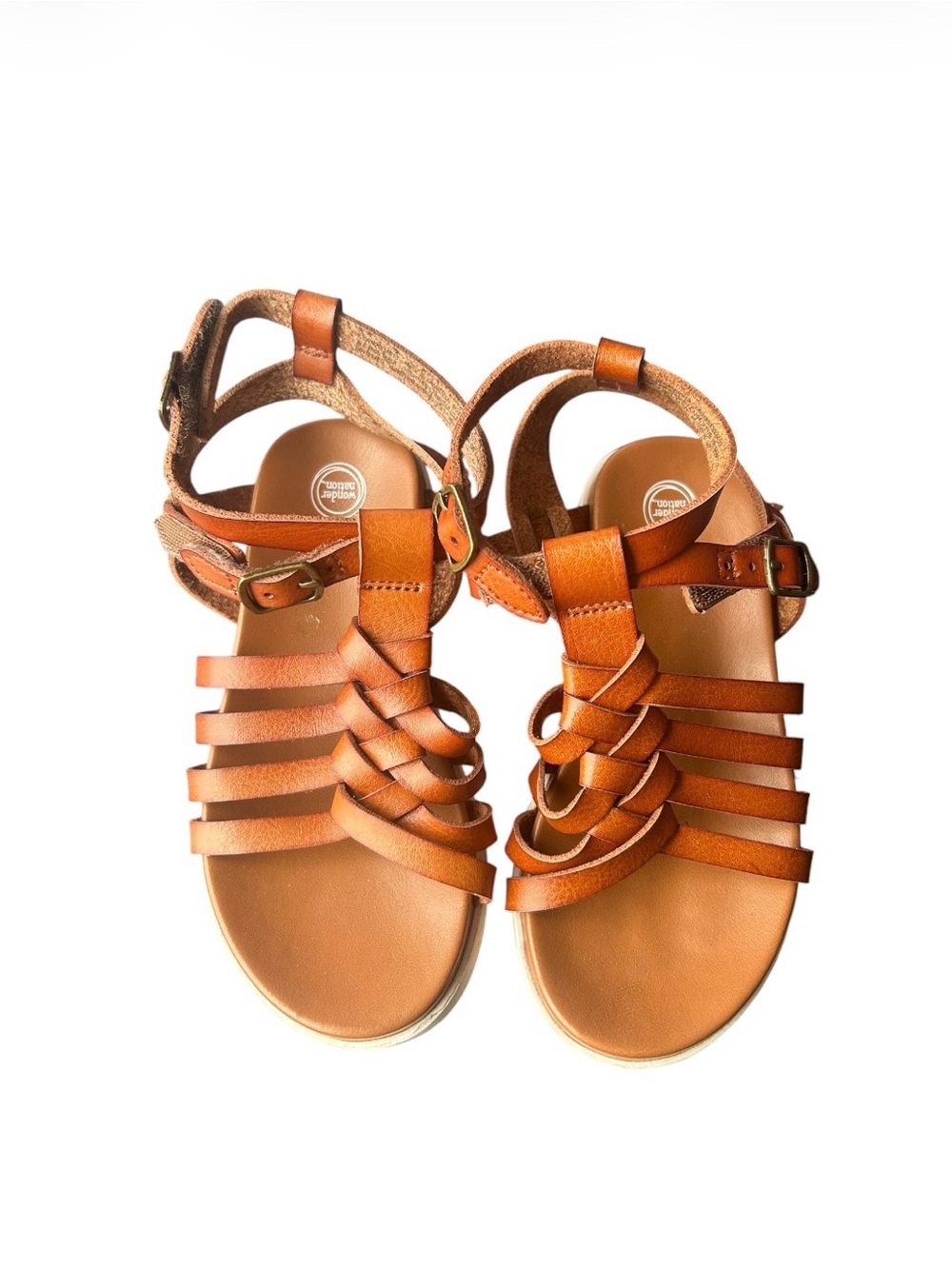 wonder nation Brown Strappy Gladiator Sandals for Kids Size 9